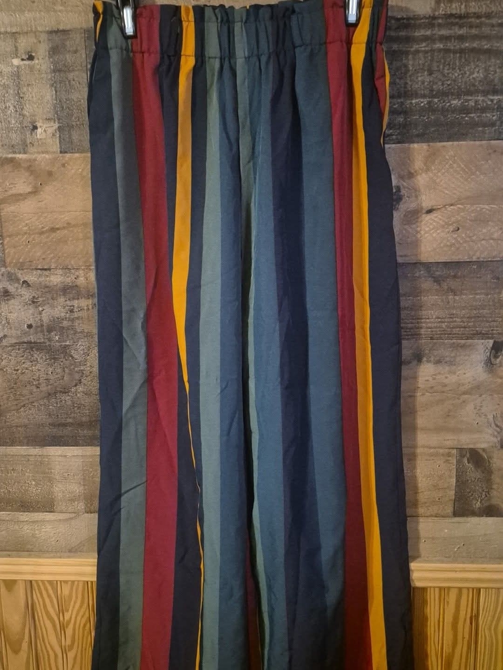 Wide Leg Striped Pants in Multicolor